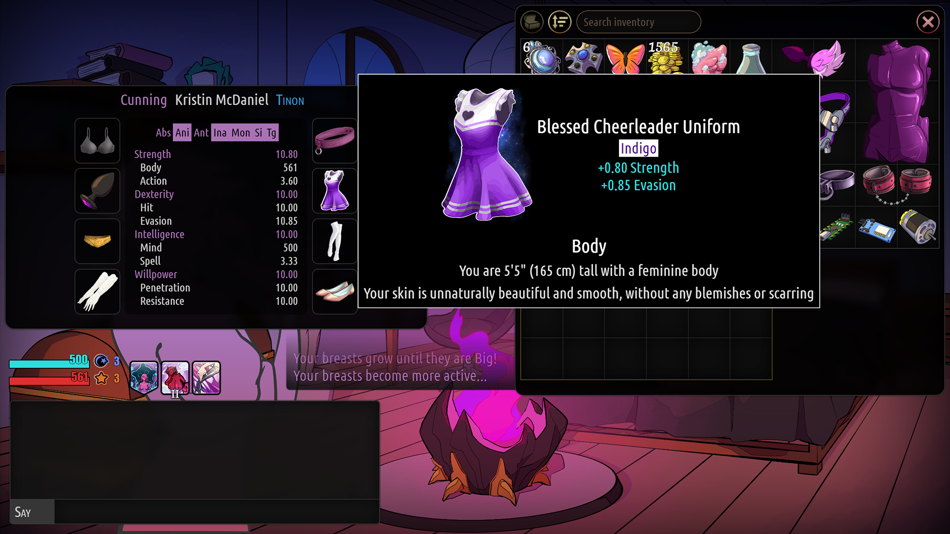 Player items and equipment